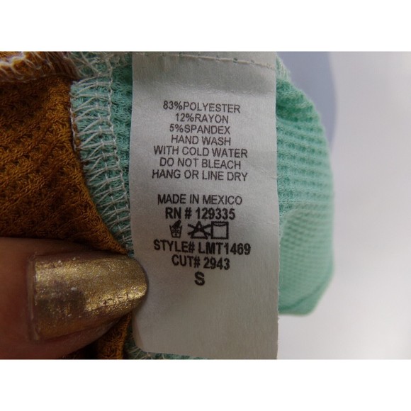 Lovely Melody womens long sleeve waffle knit top size Small - Picture 5 of 7